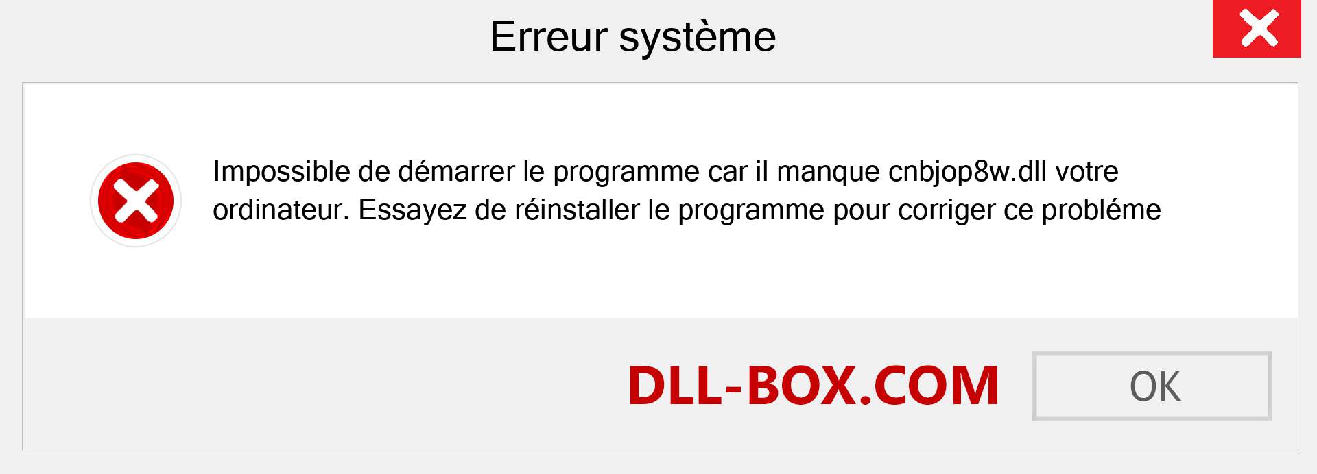 Le fichier cnbjop8w.dll est manquant ?. Télécharger pour Windows 7, 8, 10 - Correction de l'erreur manquante cnbjop8w dll sur Windows, photos, images