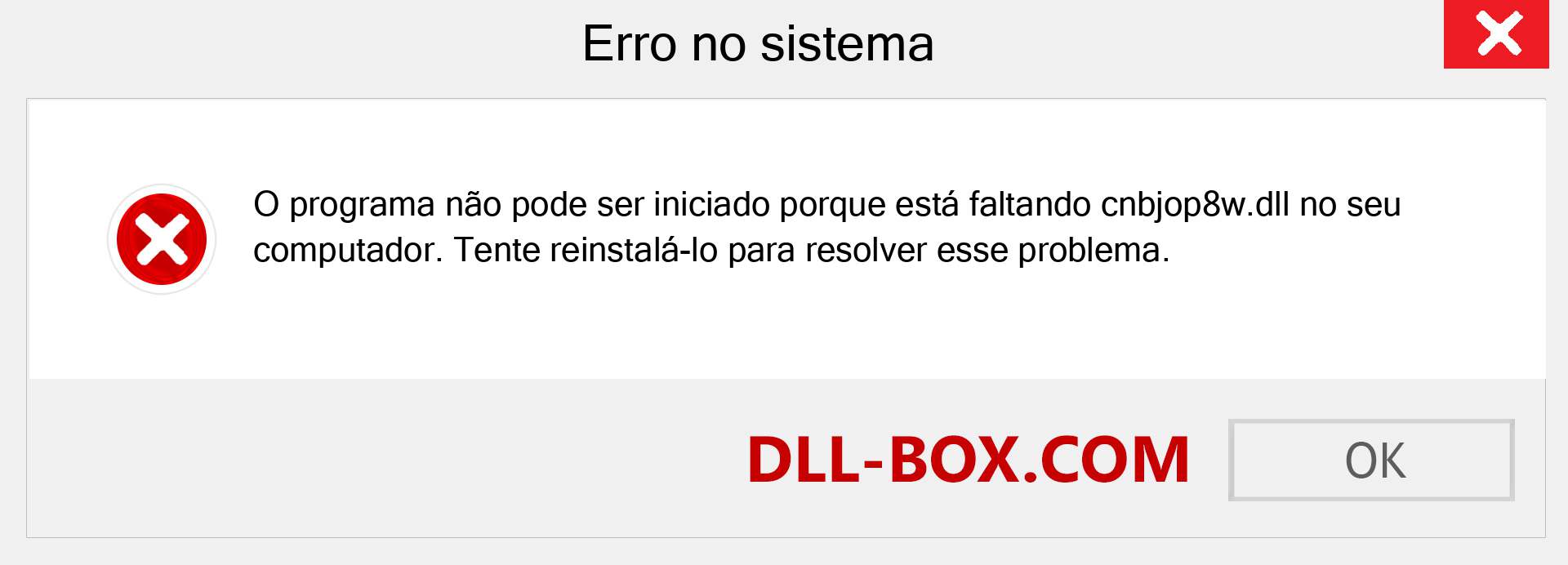 Arquivo cnbjop8w.dll ausente ?. Download para Windows 7, 8, 10 - Correção de erro ausente cnbjop8w dll no Windows, fotos, imagens
